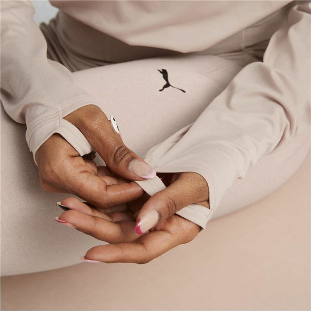Damen Sweater ohne Kapuze Puma Studio Yogini Lite Lachsfarben