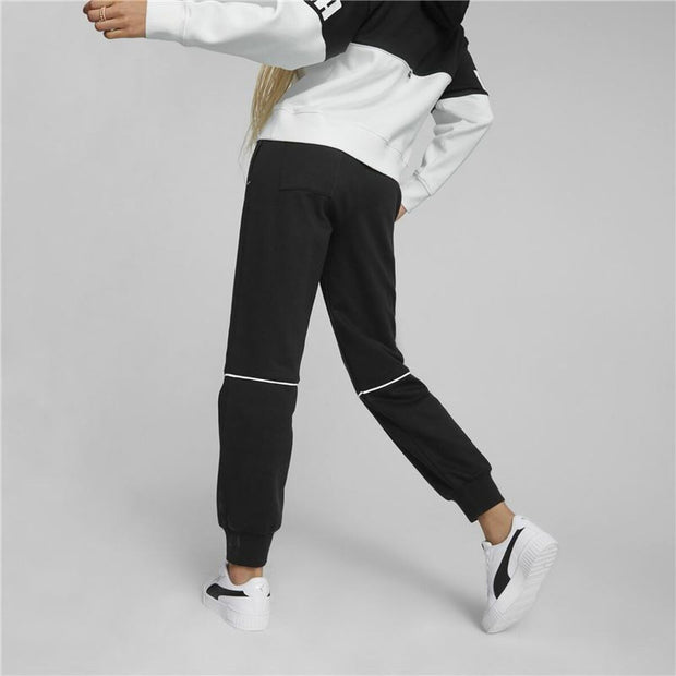 Trainingshose für Erwachsene Puma Colorblock  Schwarz Damen