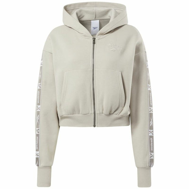 Damen Sweater mit Kapuze Reebok Tape Pack W Moonstone Beige