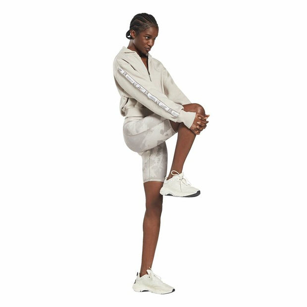 Damen Sweater mit Kapuze Reebok Tape Pack W Moonstone Beige