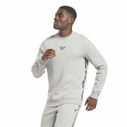 Herren Sweater ohne Kapuze Reebok Identity Tape Crew Grau