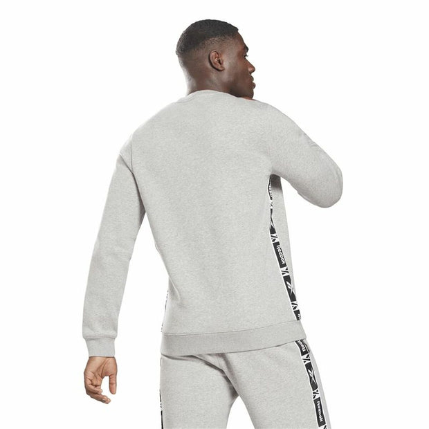 Herren Sweater ohne Kapuze Reebok Identity Tape Crew Grau