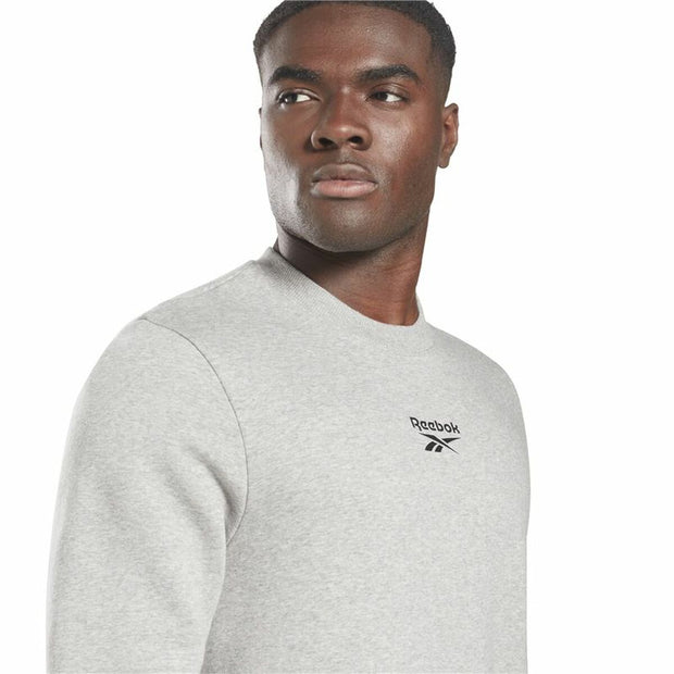 Herren Sweater ohne Kapuze Reebok Identity Tape Crew Grau