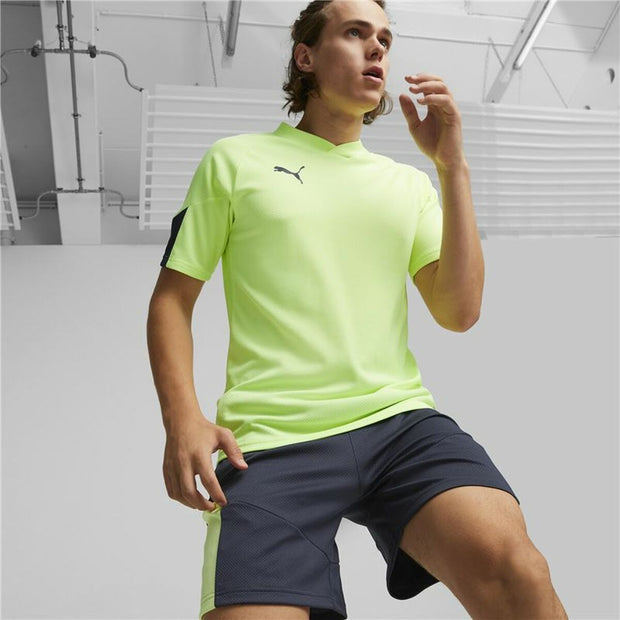 Herren Kurzarm-T-Shirt Puma Individual Final Zitronengrün