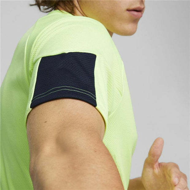 Herren Kurzarm-T-Shirt Puma Individual Final Zitronengrün