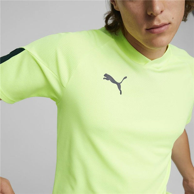 Herren Kurzarm-T-Shirt Puma Individual Final Zitronengrün