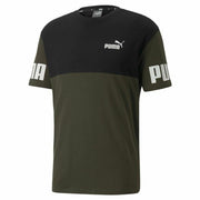 Kurzärmliges Sport T-Shirt Puma Power Colorblock Schwarz