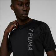 Herren Kurzarm-T-Shirt Puma Fit Schwarz