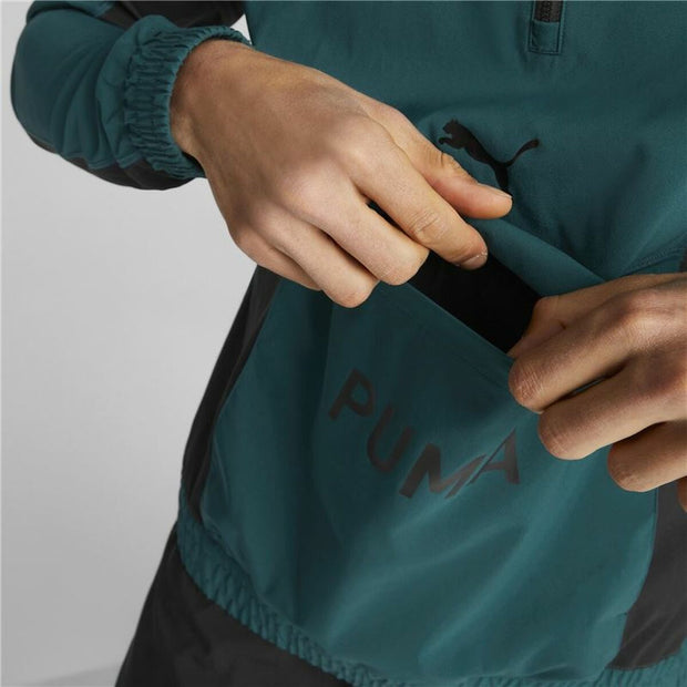 Herren Sweater ohne Kapuze Puma Fit Woven Training grün