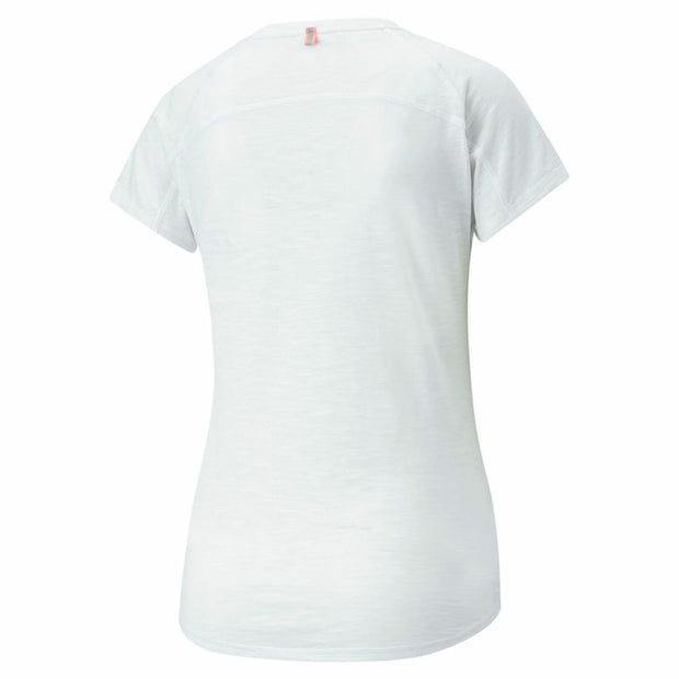 Damen Kurzarm-T-Shirt Puma Run Logo Weiß