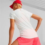 Damen Kurzarm-T-Shirt Puma Run Logo Weiß