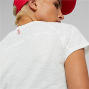 Damen Kurzarm-T-Shirt Puma Run Logo Weiß