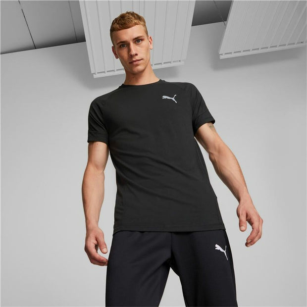 Herren Kurzarm-T-Shirt Puma Evostripe Schwarz