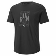 Herren Kurzarm-T-Shirt Puma Performance Logo Schwarz