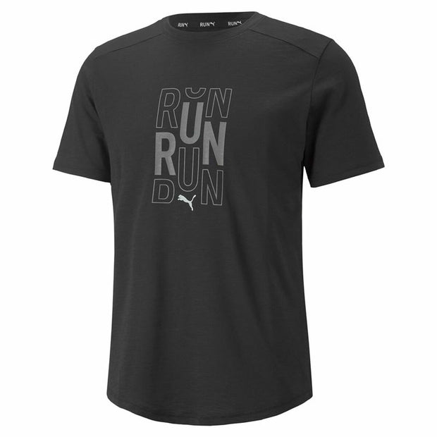 Herren Kurzarm-T-Shirt Puma Performance Logo Schwarz