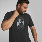 Herren Kurzarm-T-Shirt Puma Performance Logo Schwarz