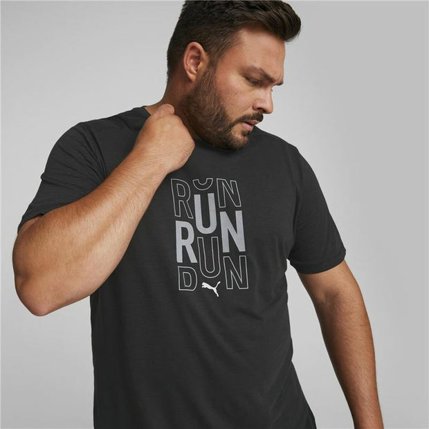 Herren Kurzarm-T-Shirt Puma Performance Logo Schwarz