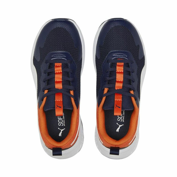 Sports Shoes for Kids Puma Evolve Run Mesh Navy Blue