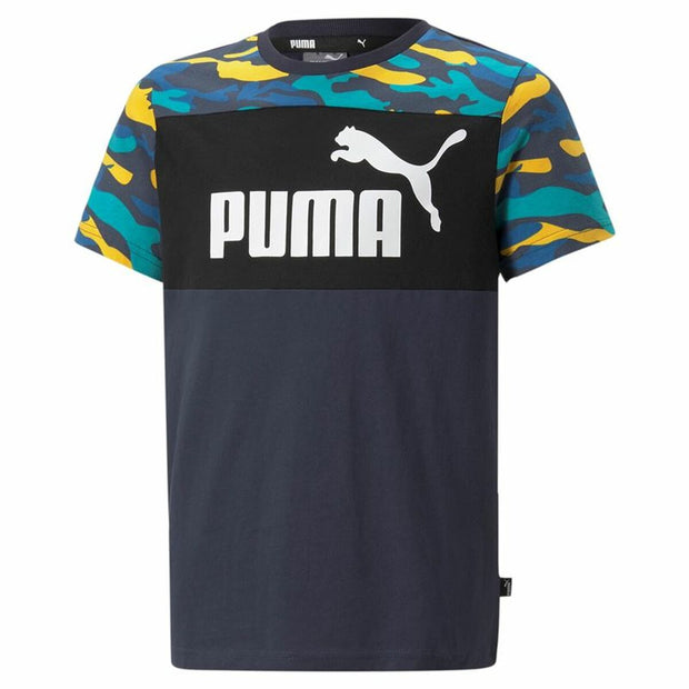 Kurzarm-T-Shirt für Kinder Puma Essentials+ Schwarz Tarnfarbe Kinder