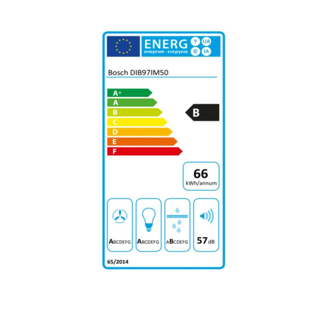 Konventioneller Rauchfang BOSCH DIB97IM50 90 cm 754 m3/h 45 dB B
