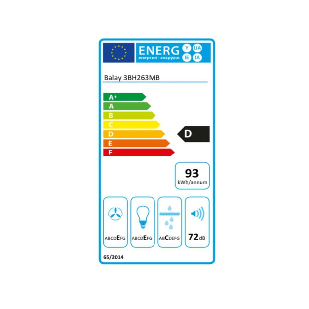 Konventioneller Rauchfang Balay 3BH263MB 60 cm 350 m3/h 72 dB 146W