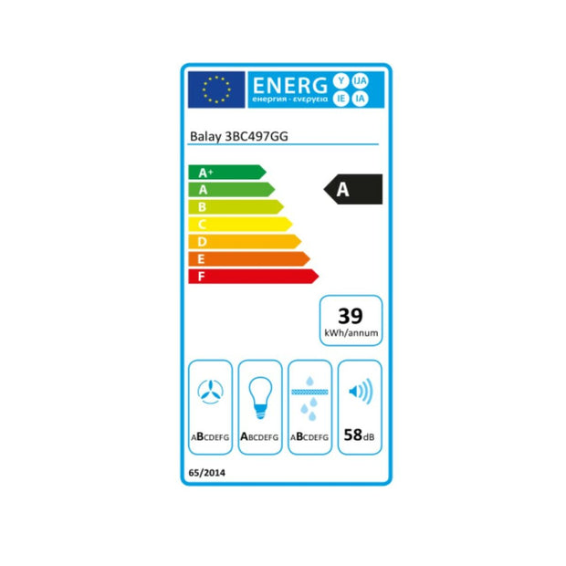 Konventioneller Rauchfang Balay 3BC497GG 90 cm 730 m3/h 56 dB 143W