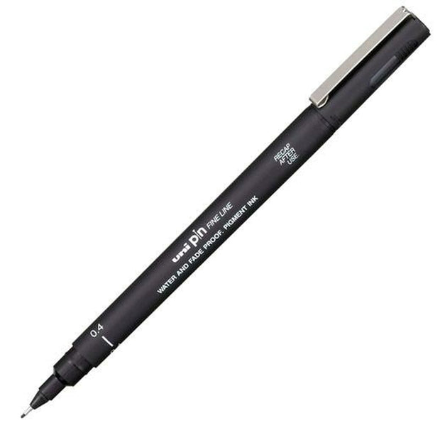 Permanent marker Uni-Ball PIN04-200(S) Black (12 Units)