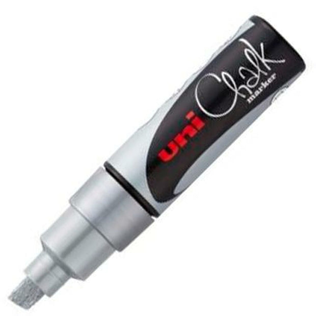 Liquid chalk marker Uni-Ball PWE-8K Silver (6 Units)