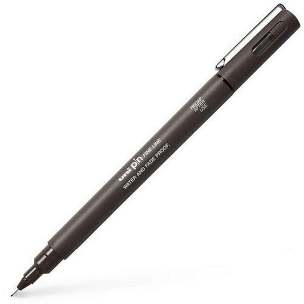 Permanent marker Uni-Ball PIN01-200(S) Dark grey (12 Units)