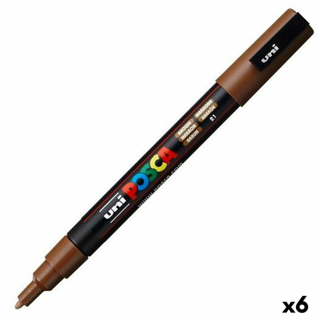 Marker POSCA PC-3M Brown 6 Units