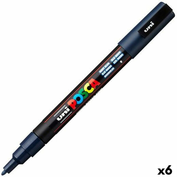Marker POSCA PC-3M Navy Blue 6 Units