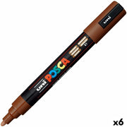 felt-tip pens POSCA PC-5M Brown 6 Units