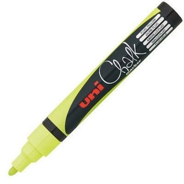 Liquid chalk marker Uni-Ball PWE-5M Yellow 6 Units