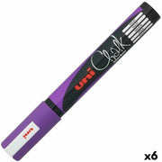 Liquid chalk marker Uni-Ball PWE-5M Fluor Violet (6 Units)