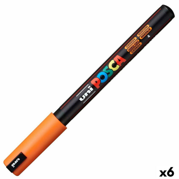 felt-tip pens POSCA PC-1MR Orange 6 Units