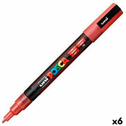 Marker POSCA PC-3ML Glitter Red 6 Units