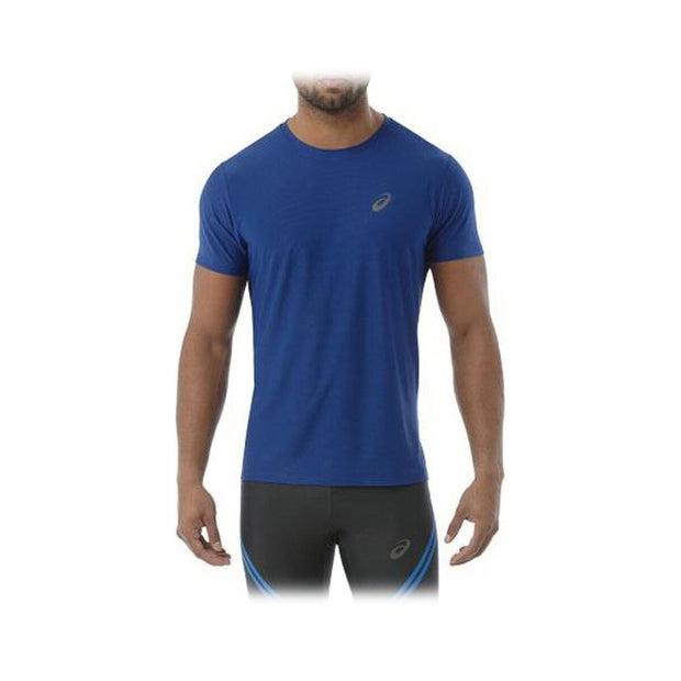 Herren Kurzarm-T-Shirt Asics E LIIN SLIM T Blau