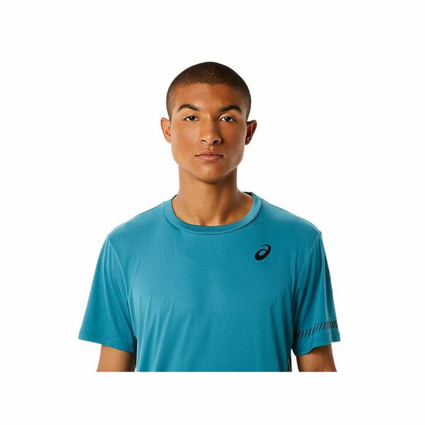 Herren Kurzarm-T-Shirt Asics Blau