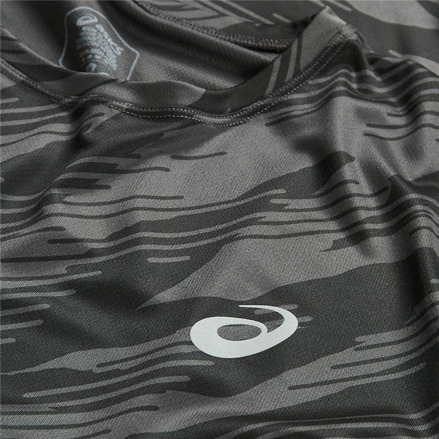 Herren Kurzarm-T-Shirt Asics Schwarz