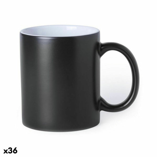 Keramiktasse 145837 zweifarbig Schwarz (350 ml) (36 Stück)