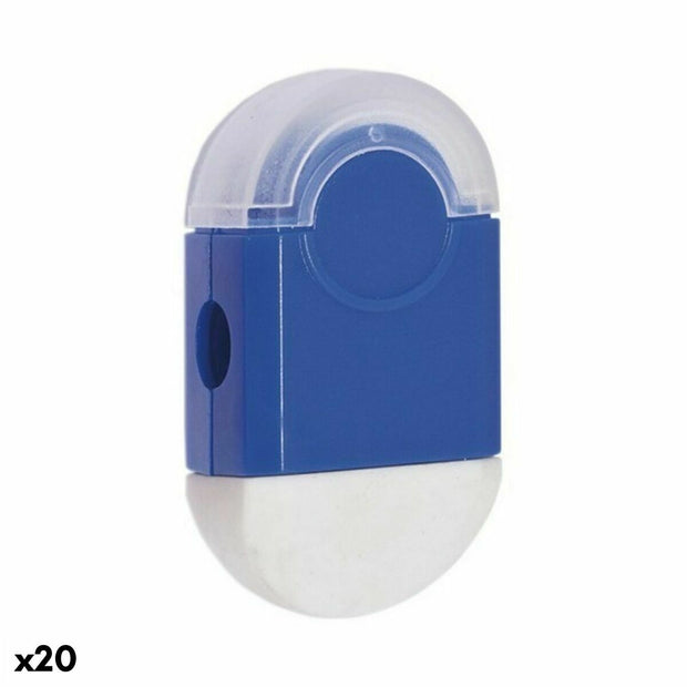 Eraser and Pencil Sharpener Set Water Bullet Cannon 143337 (20 Units)