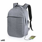 Laptop- und Tablet-Rucksack mit USB-Anschluss 146215 Grau (40 Stück)