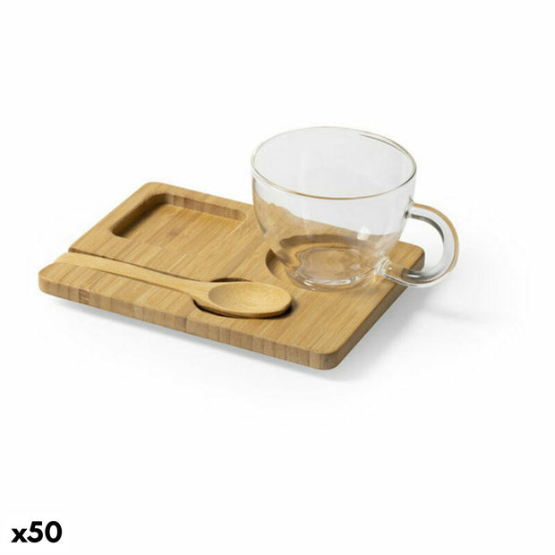 Tasse mit Untertasse 146482 Bambus (180 ml) (50 Stück)