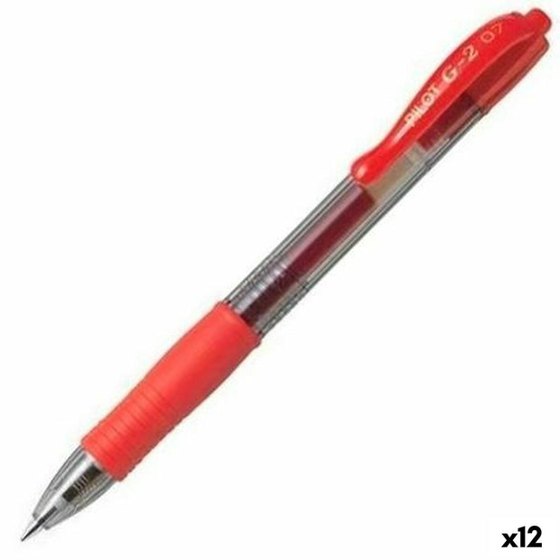 Gel pen Pilot G-2 07 Red Ball 0,4 mm (12 Units)