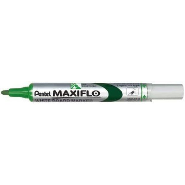 Liquid chalk markers Pentel Maxiflo MWL-5S Green 12 Units