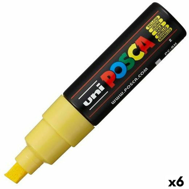 felt-tip pens POSCA PC-8K Yellow 6 Units