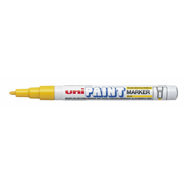 Permanent marker Uni-Ball Paint PX-21L Yellow 12 Units