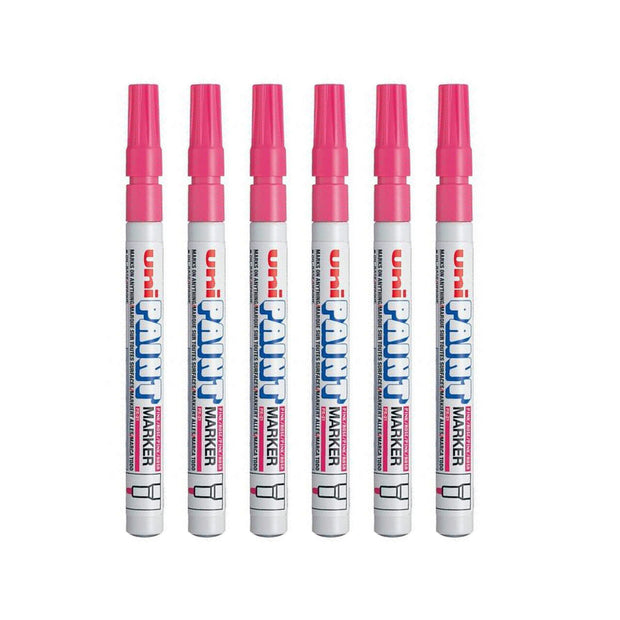 Set of Markers Uni-Ball PX-21L 6 Pieces Pink (2 Units)
