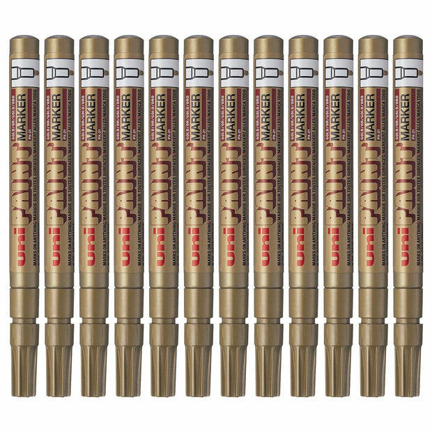 Permanent marker Uni-Ball Paint PX-21L Gold 12 Units