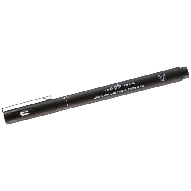 Permanent marker Uni-Ball PIN02-200(S) Black (12 Units)